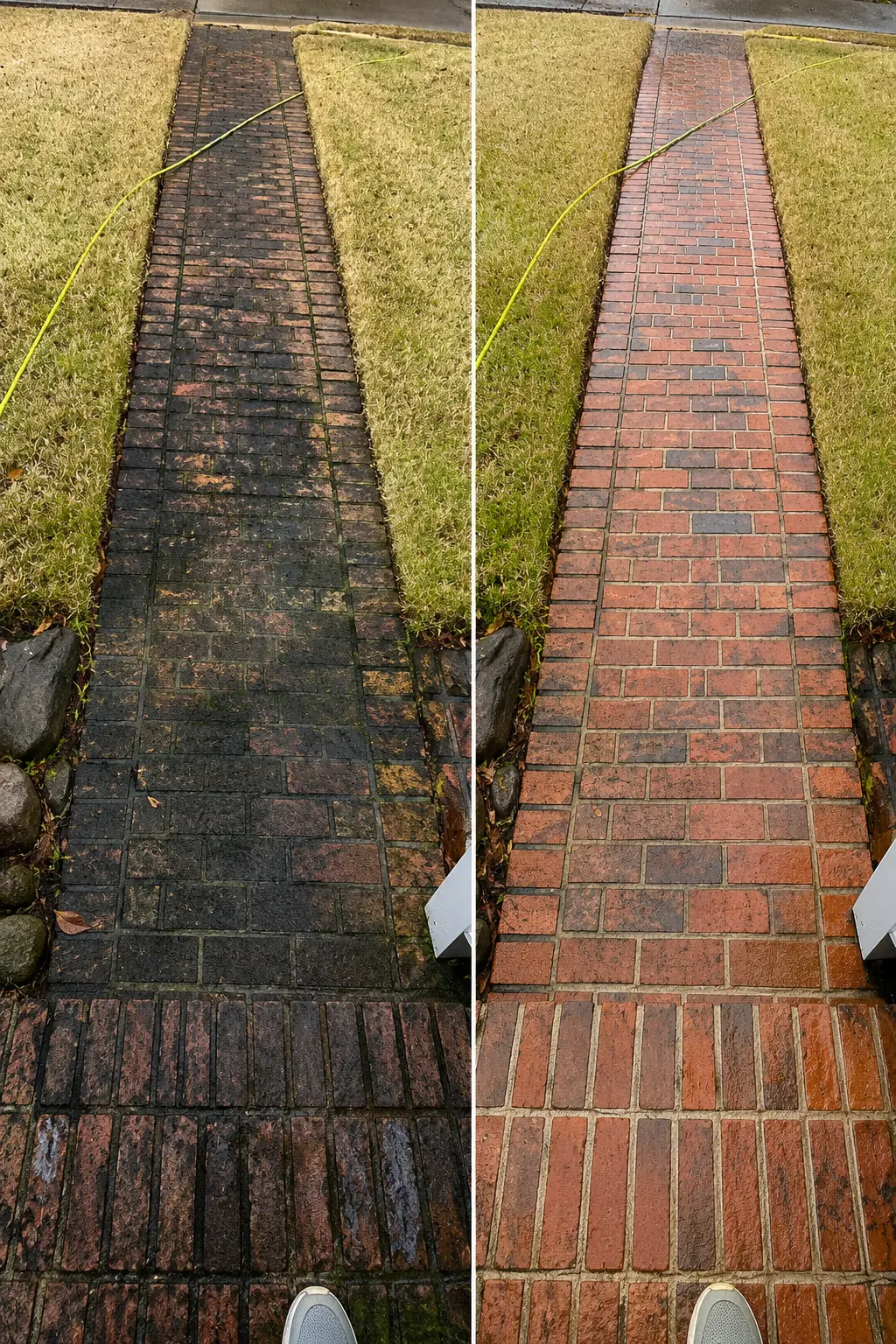 Before/after — Brick & Trim Wash
