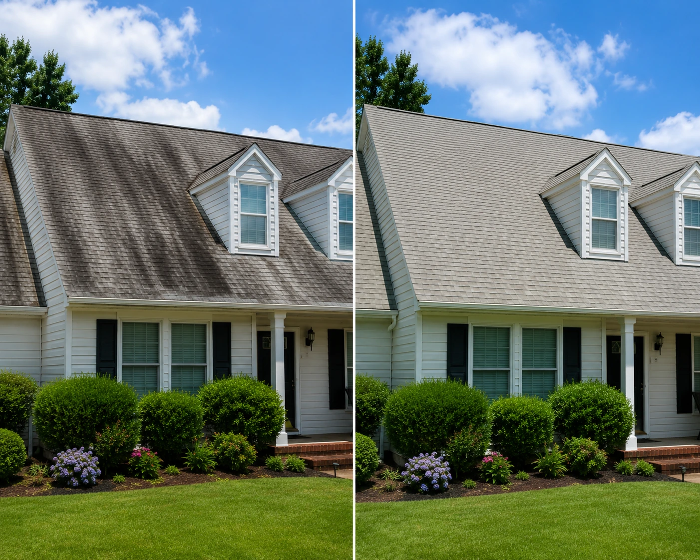 Before/after — Full Algae Streak Removal
